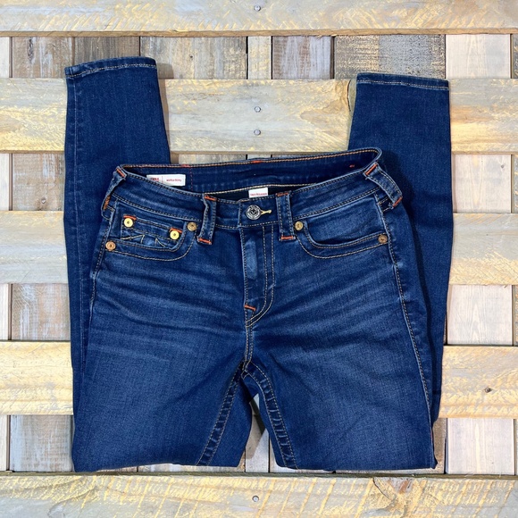 Like New! [True Religion] Jennie Curvy Mid Rise Dark Skinny Jeans | 27 Small 4 - Picture 8 of 16
